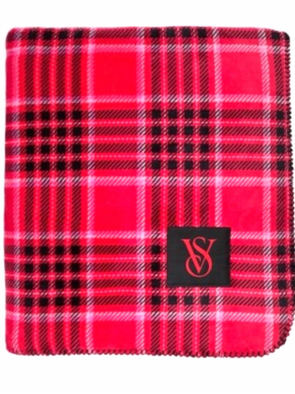 Victoria's Secret Red and Black Plaid Toiletry Pouch